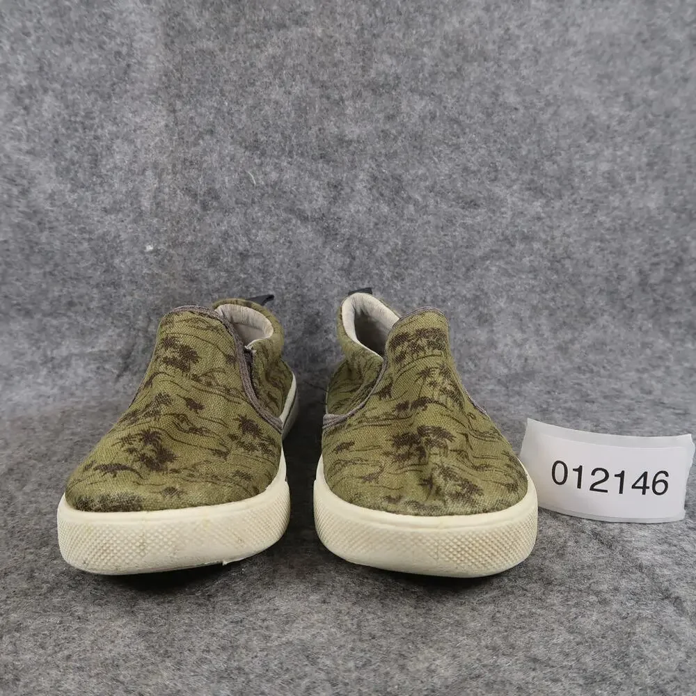OshKosh B'Gosh Shoes Kids 10 Sneakers Slip On Trainers Fabric Green Toddler Boy